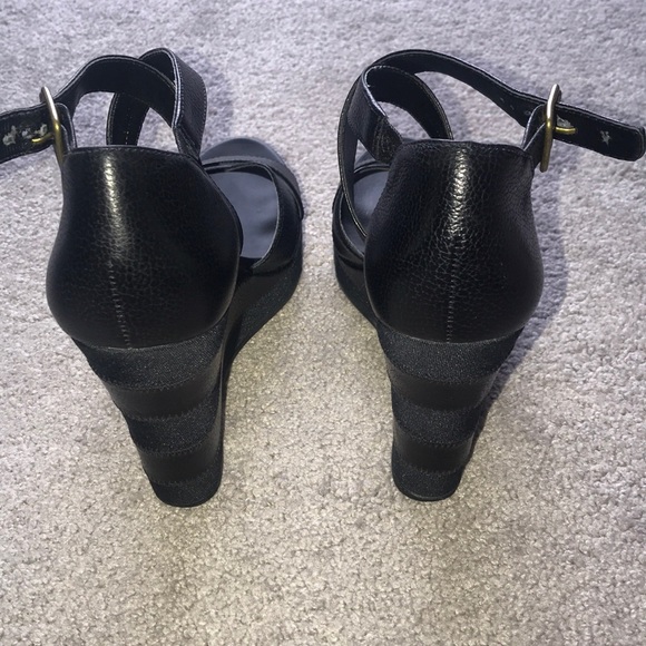 Juicy Couture Shoes - Juicy Couture Wedges Black Size 7 1/2 NEW